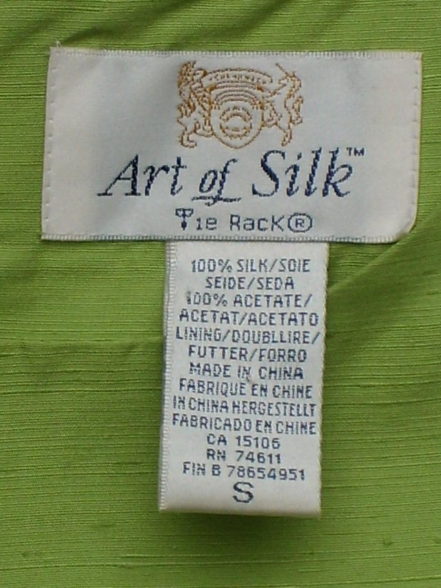 Image 3 of ART OF SILK Lime Green Silk Mini Dress – Size 8