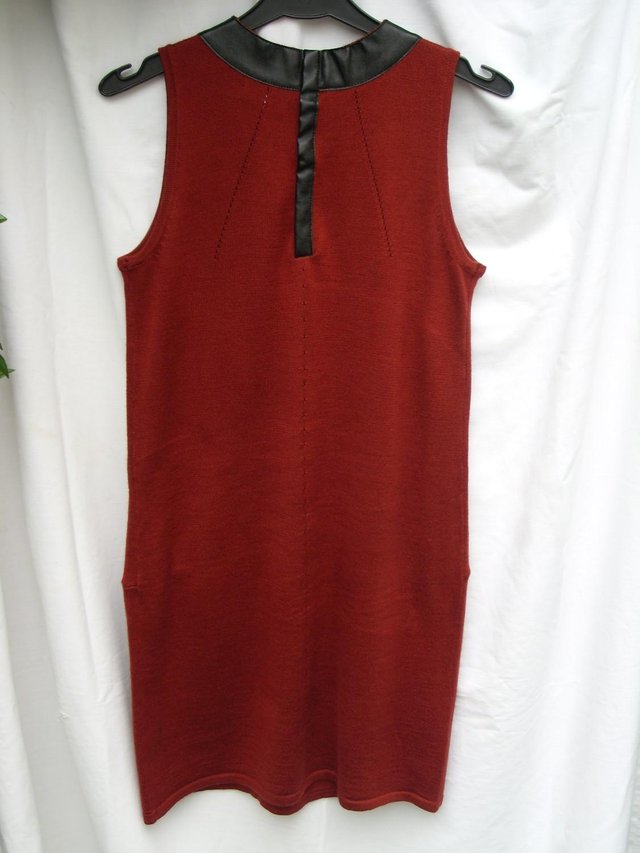 Image 2 of CHERRY DESIGN Brick Red Tunic Dress – Size 10