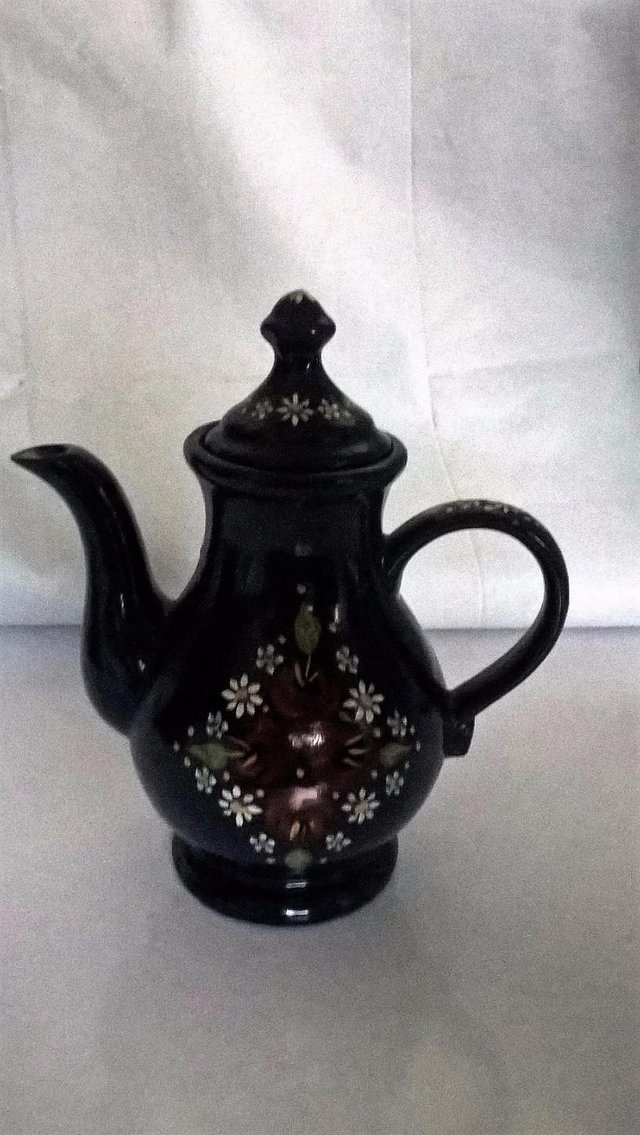 Image 2 of Teapot /coffee pot British Traditional Hand Painted Barge Ca