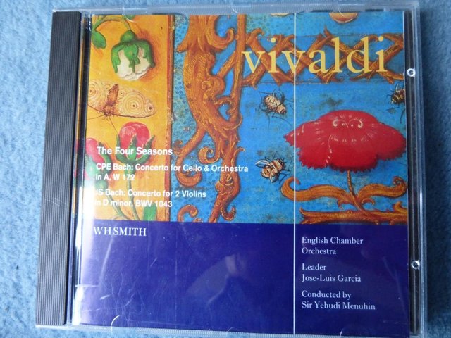 Preview of the first image of Vivaldi Four Seasons CD ECO conducted by Sir Yehudi Menuhin.