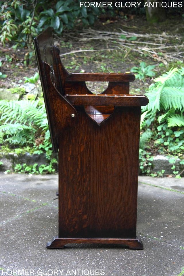 Image 71 of CARVED OAK MONKS BENCH BOX SETTLE ARMCHAIR STAND PEW CHEST