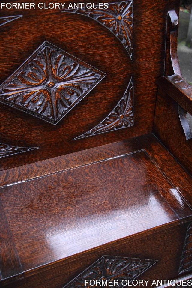 Image 87 of CARVED OAK MONKS BENCH BOX SETTLE ARMCHAIR STAND PEW CHEST