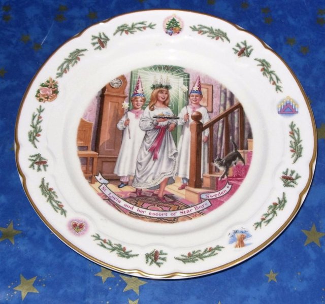 Preview of the first image of Royal Worcester Christmas Around The World 1984 Series -.