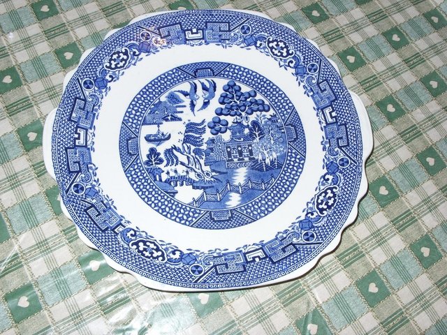 Preview of the first image of Blue and White Plate.  Swinnerton's  "Old Willow"  Staffords.