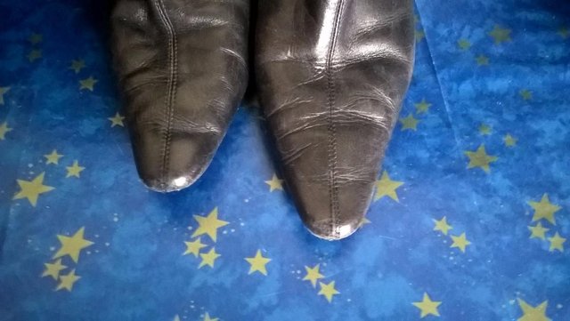 Image 2 of Clarks Black Leather Style Knee Length Boots Size 6.5 t