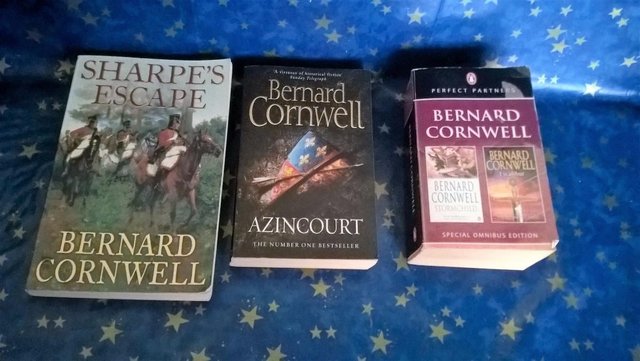 Preview of the first image of Collection of 3 Bernard Cornwell books  Sharpe's Escape rrp.