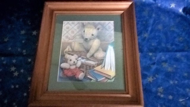 Preview of the first image of Jane Hissey's Old Bear and Friends framed(pine) pictures.