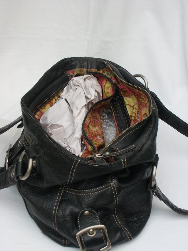 Image 3 of B. MAKOWSKY Black Leather Shoulder Handbag