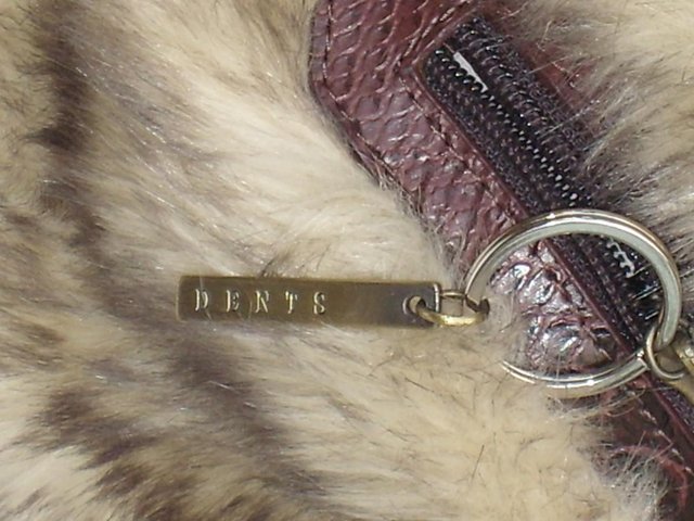 Image 3 of DENTS Brown Faux Furry Shoulder Handbag