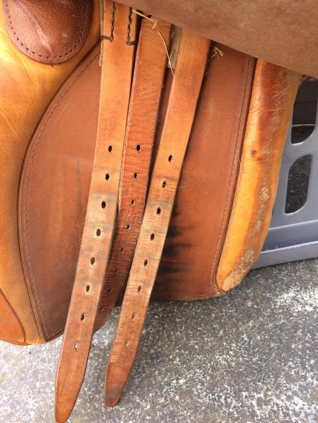 Image 2 of English leather saddle Eldonian Brookes Wembley 17and1/2''