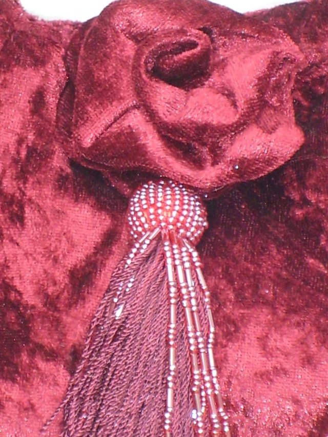 Image 2 of PER UNA Red Velvet Evening Handbag NEW