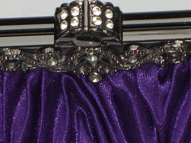 Image 2 of Pleated Purple Satin Evening Handbag/Clutch NEW!