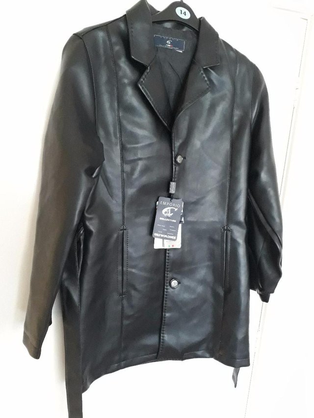 Image 2 of Brand new Ladies black leather coat