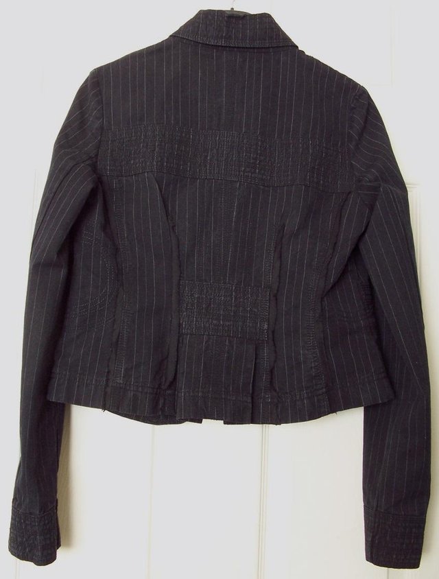 Image 2 of Lovely Short Style Pinstripe Jacket By River Island - Sz 12.