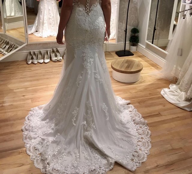 Image 2 of Eternity Bride Mermaid Wedding Dress Size 10 Never Been Worn