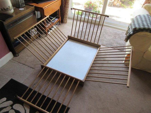 Image 2 of Childs Collapsible Strong Plastic Wooden Appearance Playpen