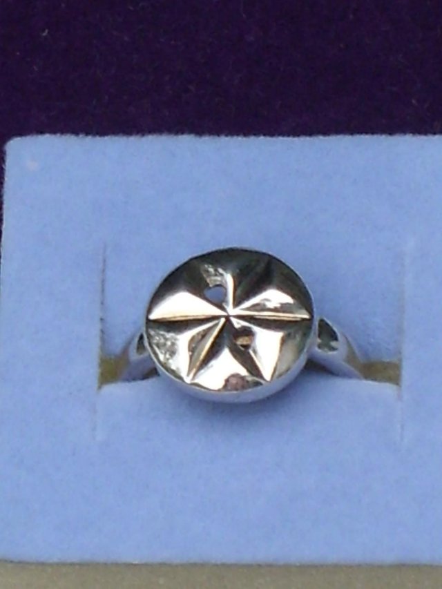 Image 2 of 925 Sterling Silver Button Ring