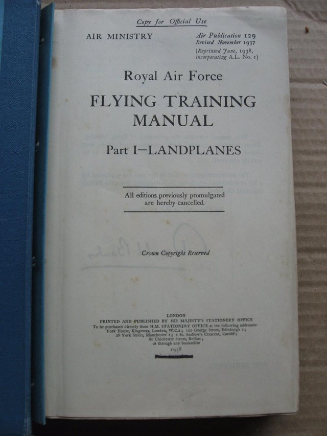 Preview of the first image of RAF Flying Training Manual 1937.