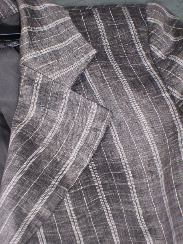Image 3 of JORGINA Grey Striped Jacket – Size 16