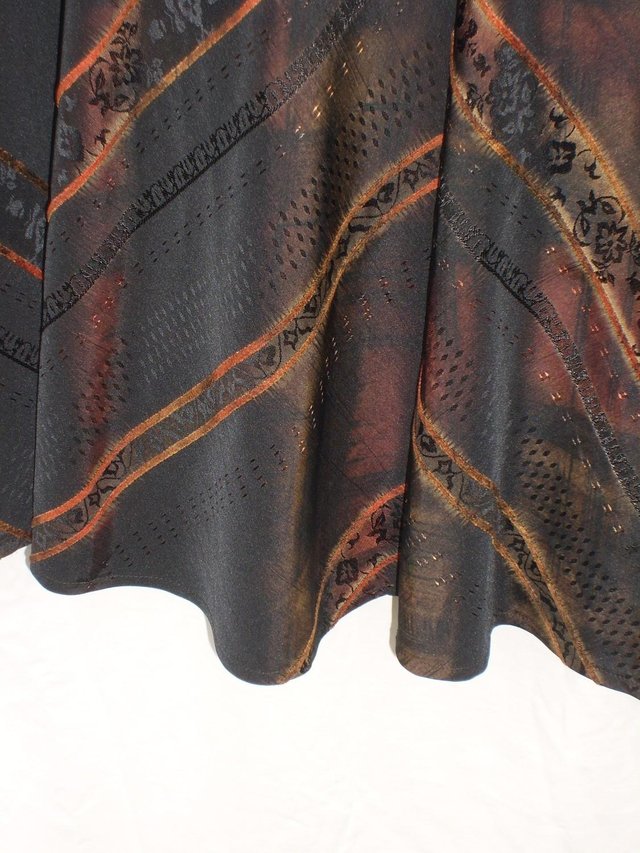 Image 3 of PER UNA Brown & Bronze Maxi Skirt - Size 10R