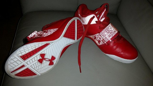 Image 3 of Under armour redbasketball shoes Size 7