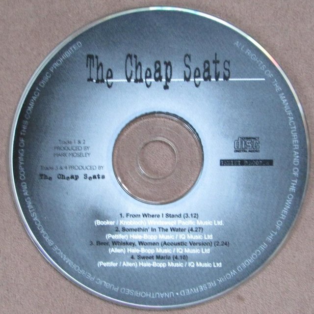 Image 2 of The Cheap Seats - From Where I Stand EP (Incl P&P)