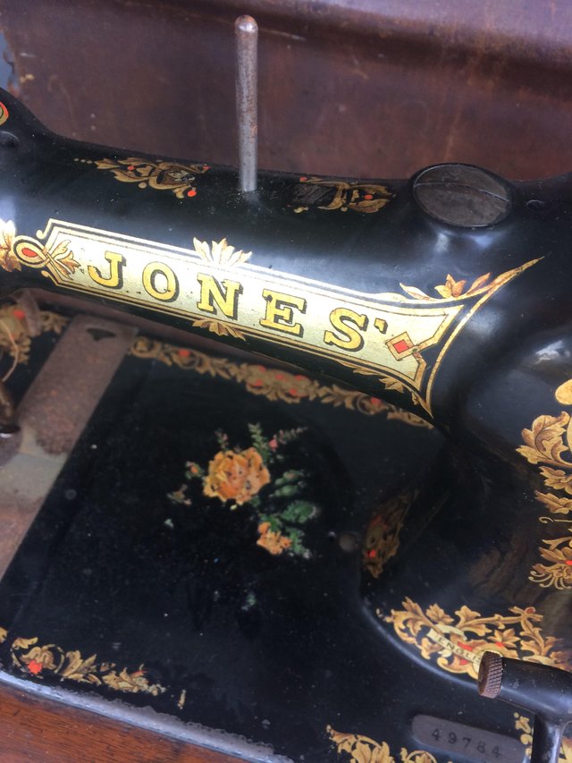 Image 2 of Antique "Jones" sewing machine