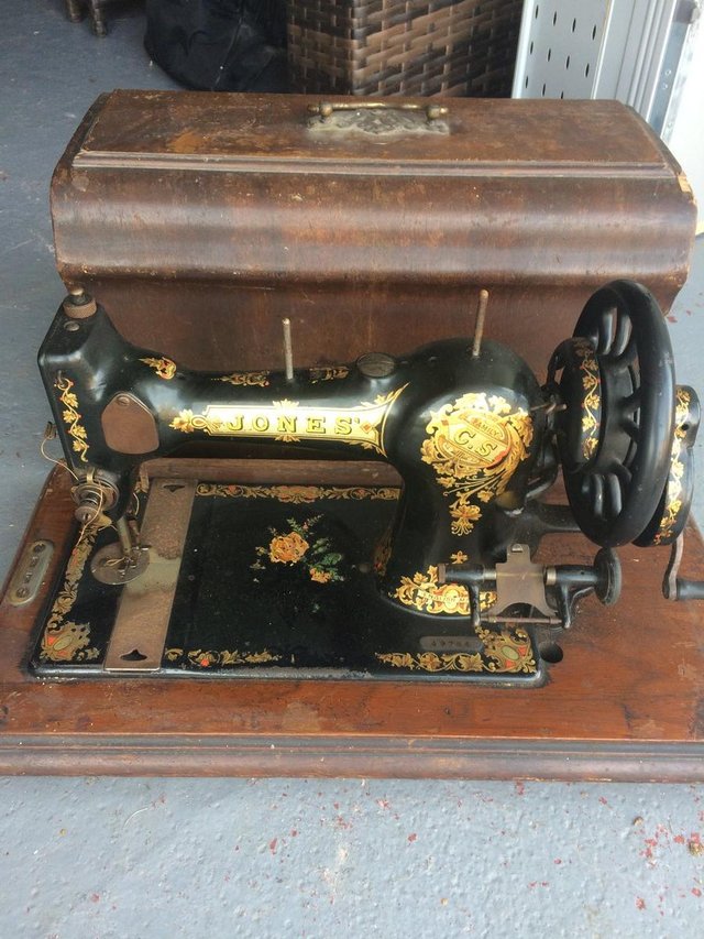Image 3 of Antique "Jones" sewing machine