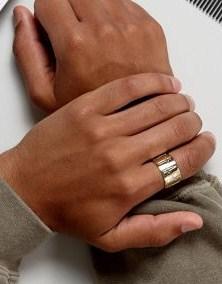 Preview of the first image of ASOS DesignB Men’s Wide Band Ring S/M - NEW.