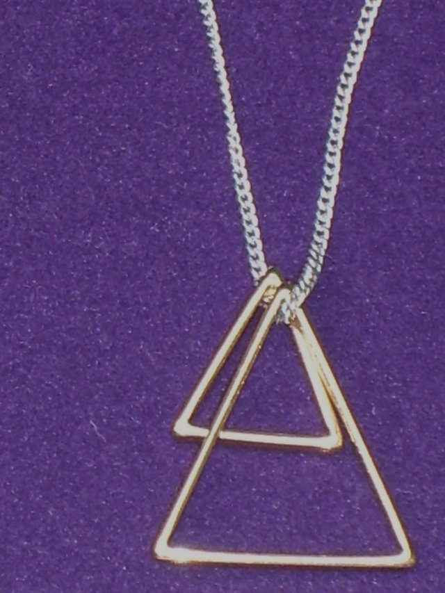 Preview of the first image of ASOS ICON BRAND Men’s Triangle Pendant Necklace - NEW.