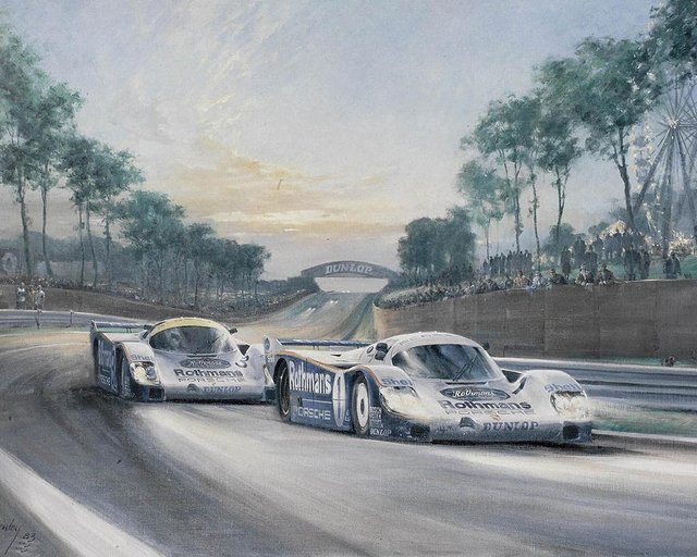 Preview of the first image of Alan Fearnley- Sunset at Le Mans.