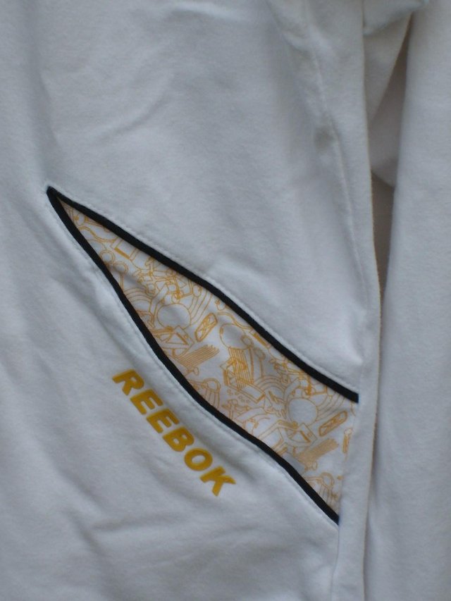 Image 3 of REEBOK GYM White Zip Front Sport Top – Size 18 - NEW