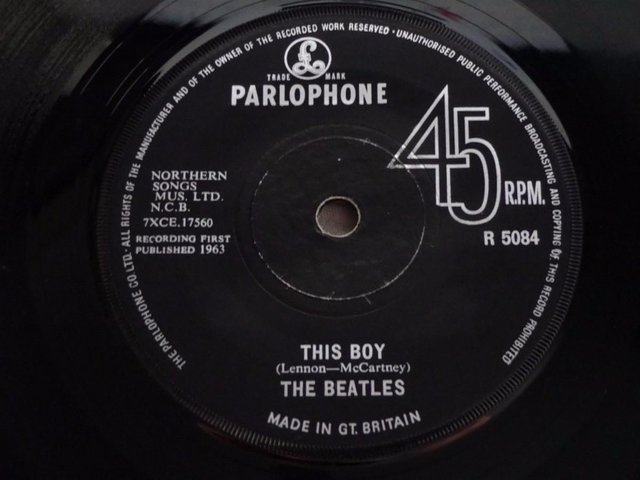Image 2 of WANTED BEATLES I WANT TO HOLD YOUR HAND SINGLE  SOLID CENTRE