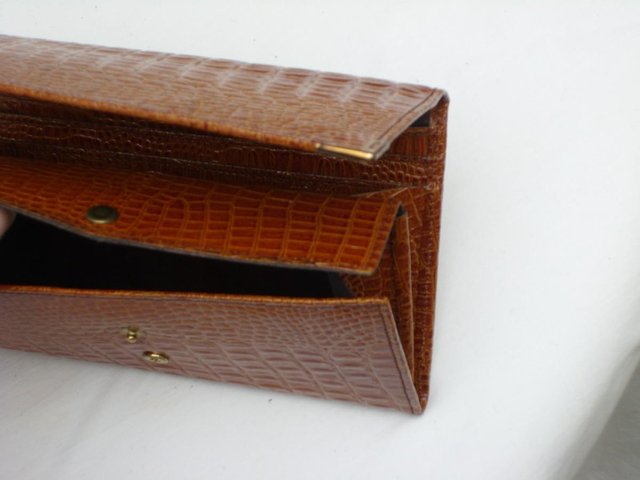 Image 2 of Mock Croc Embossed Leather Wallet - NEW