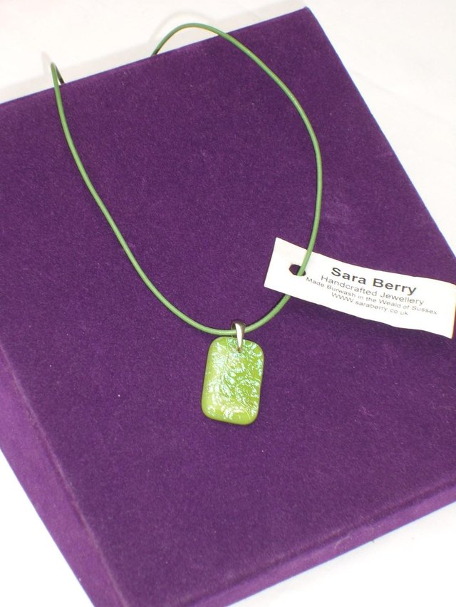 Image 2 of Sara Berry Artisan 925 Silver & Glass Pendant Necklace
