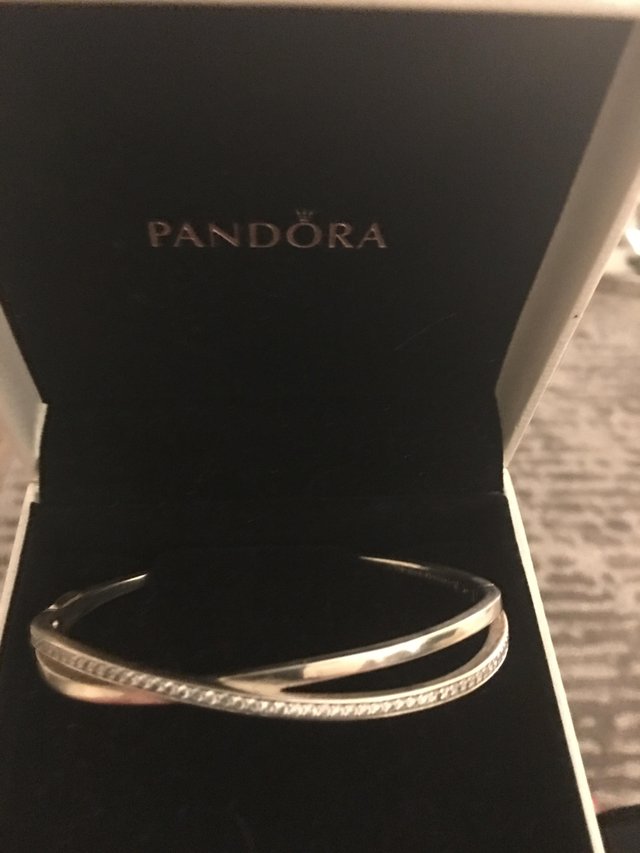 Preview of the first image of Pandora Entwined bangle.