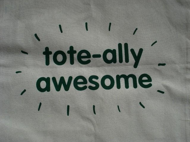 Image 3 of NEW "AWESOME" ECO-FRIENDLY CANVAS/COTTON TOTE SHOPPING BAG