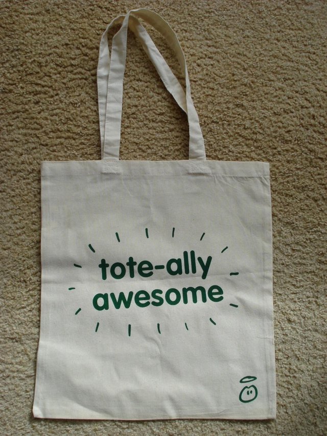 Preview of the first image of NEW "AWESOME" ECO-FRIENDLY CANVAS/COTTON TOTE SHOPPING BAG.