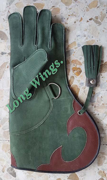 Preview of the first image of Falconry Gloves Double Skinned Cow-Hide Leather 35cm Long ,.