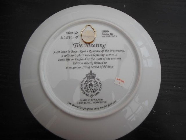 Image 2 of Royal Worcester Waterways Decorative Plate “The