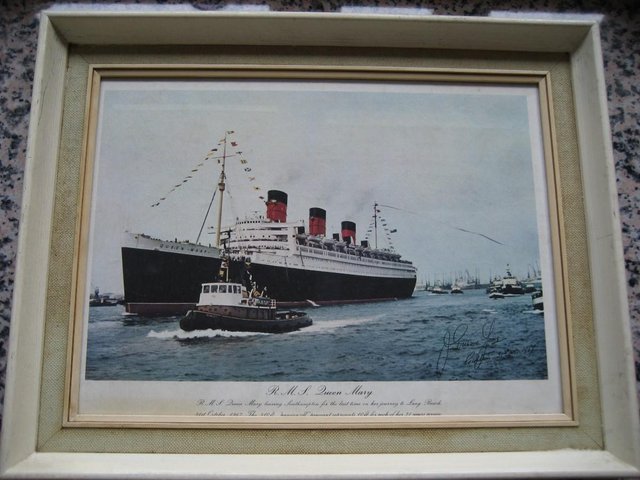 Preview of the first image of VINTAGE RARE Cunard "Queen Mary"Last Voyage from Southampton.