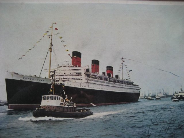 Image 3 of VINTAGE RARE Cunard "Queen Mary"Last Voyage from Southampton