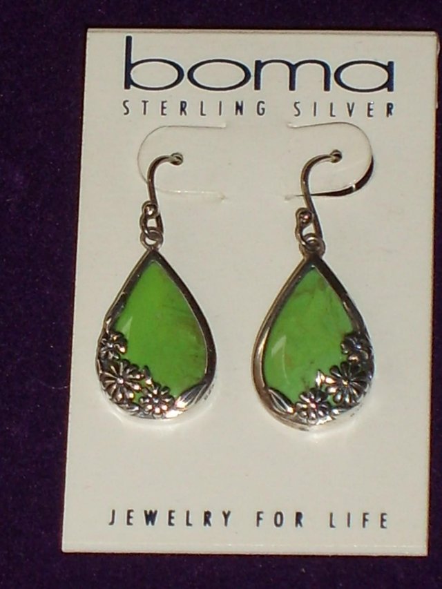 Preview of the first image of BOMA 925 Sterling Silver Drop Earrings NEW.