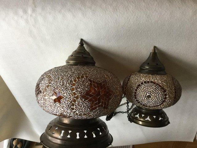 Preview of the first image of 2 Glass mosaic lampshades from Grand Bazaar Istanbul REDUCED.