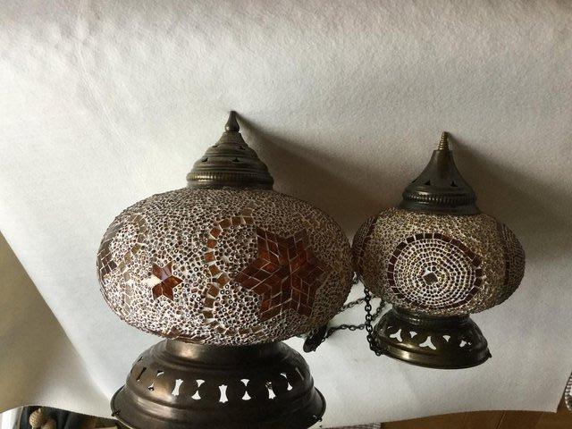 Image 2 of 2 Glass mosaic lampshades from Grand Bazaar Istanbul REDUCED