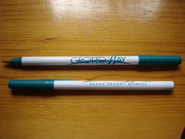 Preview of the first image of 1 BIC BIRO PEN SOUVENIR FROM GROTTO BAY BEACH RESORT BERMUDA.