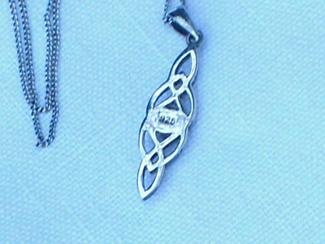 Image 3 of 925 Sterling Silver Celtic Knot Necklace