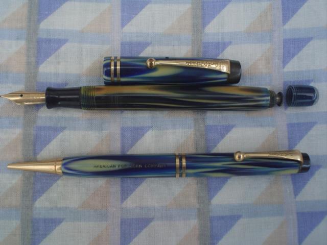 Image 2 of VINTAGE RARE Parker "True Blue" Fountain Pen/Pencil c1930's