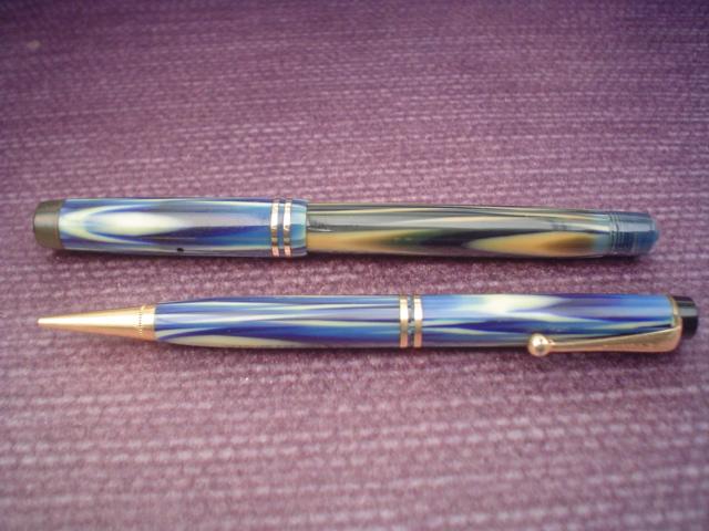 Image 3 of VINTAGE RARE Parker "True Blue" Fountain Pen/Pencil c1930's