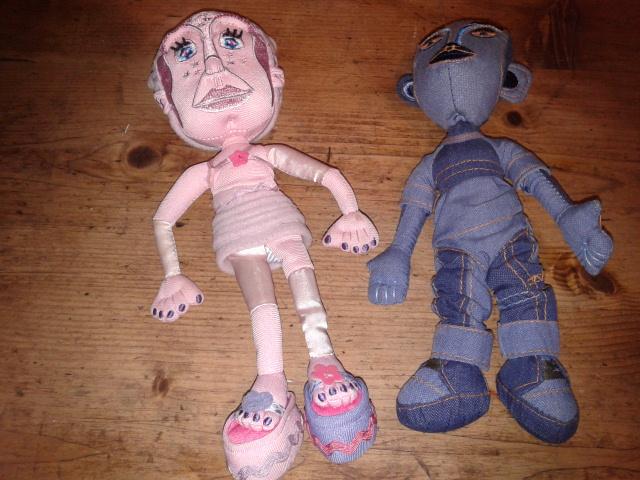 Preview of the first image of collectibile  rare comfort fabric rag dolls.